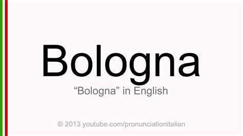 bologna italy pronunciation